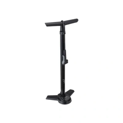 Abbildung von BBB Cycling AirSteel Luftpumpe für Fahrrad Standpumpe mit Manometer Handpumpe DualHead 3.0 Presta Dunlop und Schrader BFP 27 Schwarz