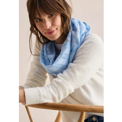Abbildung von Cecil Gestreifter LOOP Schlauchschal, Damen, Größe: One Size, Blau