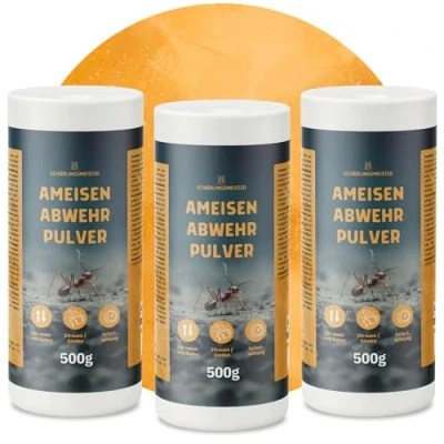 Abbildung von Ameisen Abwehr Pulver 1500g Sofortwirkung gegen Für Innen &amp; Außenbereiche Streuen oder Gießen Ameisenstreu Ameisenpulver PT19 Repellent Made in Europe (3x500g)