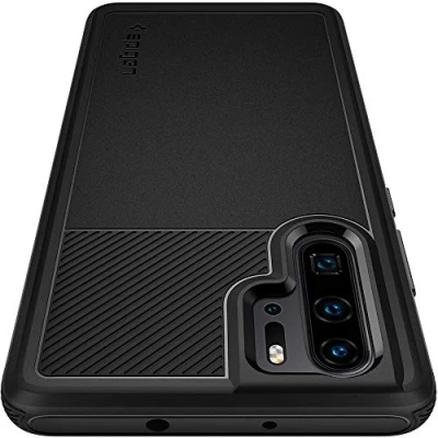 Abbildung von Huawei P30 Pro Hülle Silikon Spigen Soft Case/Backcover Handyhülle Schwarz Shockproof/Stoßfest