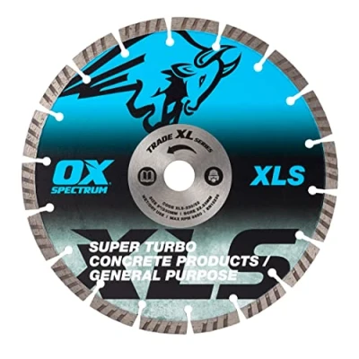 Abbildung von OX Tools Trade XL Super Turbo Segmentierte Diamantklinge, Beton und GP, 230/22,23 mm, Blau