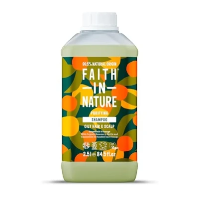 Abbildung von Faith In Nature Natural Grapefruit &amp; Orange Shampoo, Invigorating, Vegan Cruelty Free, No SLS or Parabens, For Normal to Oily Hair, 2.5L