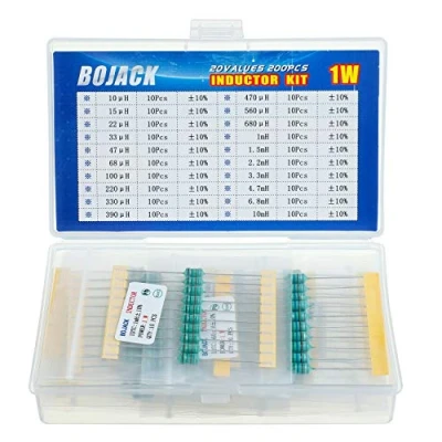 Abbildung von BOJACK 20 Werte 200 Stück Induktor 10 uH bis mH 1 W Farbringinduktor Watt Sortiment Kit