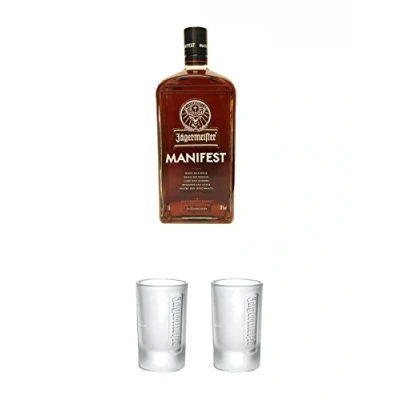 Abbildung von Jägermeister Manifest Limitiert 1,0 Liter + Frozen Club Shot Glas 4 cl 1 Stück