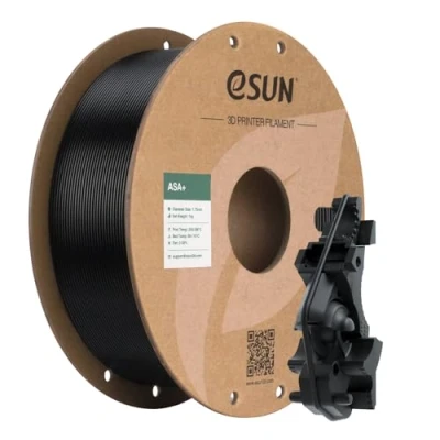 Abbildung von eSUN ASA Filament 1.75mm, Wetterfestes 3D Drucker für Funktionsbauteile im Außenbereich, 1KG Spule Druck Drucker, Schwarz
