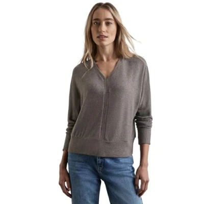 Abbildung von Street One MIT Vausschnitt Strickpullover, Damen, Größe: 34, Braun