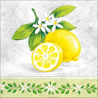 Abbildung von Ambiente Luxury Paper Products Papierserviette 20 Servietten Lemon Branch 33x33cm, (20 St)