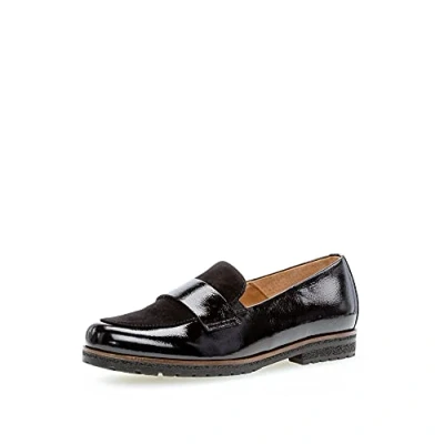 Abbildung von Gabor Damen Slipper, Frauen Slip On,Slip ons,Mokassins,Halbschuhe,Slides,Schlupfschuhe,schluepfschuhe,Loafer,schwarz,42 EU / 8 UK
