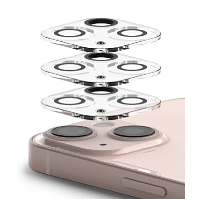 Abbildung von Ringke Camera Protector Glass Kompatibel mit iPhone 13 Kameraschutz, Mini Lente [3er Pack] Kamera Kameraobjektive Schutzfolie Panzerglas