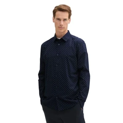 Abbildung von TOM TAILOR Langarmhemd, mit Knopfleiste und Stretchanteil