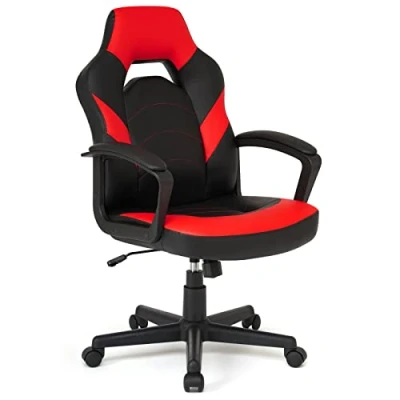 Abbildung von IntimaTe WM Heart Gaming Stuhl, Schreibtischstuhl für Erwachsene, Gamer Stuhl mit Armlehnen, Ergonomischer Bürostuhl aus hochwertigem Leder, 48 x 50 115cm (Rot)