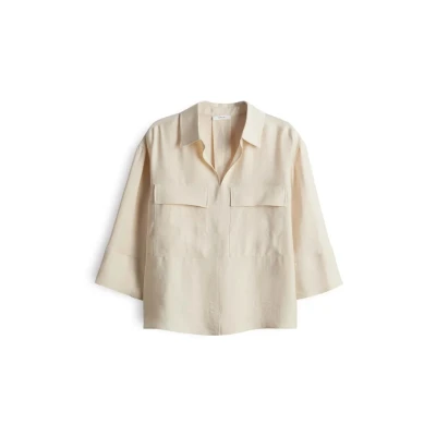 Abbildung von OPUS Dreiviertelarm Felma Bluse, Damen, Größe: 36, Natural glaze