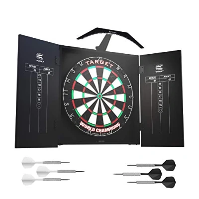 Abbildung von Target Darts Arc Dartboard Beleuchtungssystem im Heimkabinett Set Inklusive Weltmeister und 2 Dart Sets, Schwarz, Standardgröße