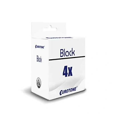 Abbildung von 4X Eurotone Patronen für Epson WF 3010 3520 3530 3540 7015 7515 7525 ersetzt T1301 BK