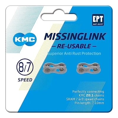 Abbildung von KMC Unisex Erwachsene 7/8R Silver Kettenverschlussglied 7/8 R EPT, Silber