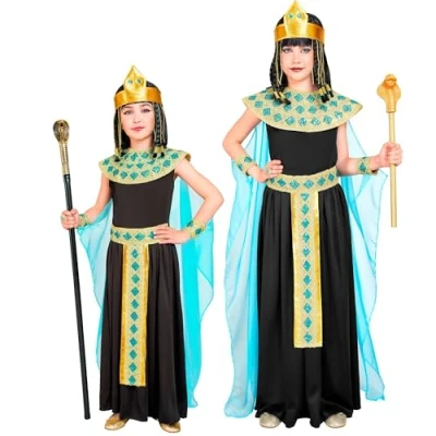 Abbildung von Widmann S.r.l. Kostüm Cleopatra Kinderkostüm 5 teilig, Schwarz Gold