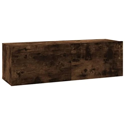 Abbildung von vidaXL TV Wandschrank Schrank Hängeschrank Fernsehschrank Lowboard Fernsehtisch Möbel HiFi Räuchereiche 100x30x30cm Holzwerkstoff