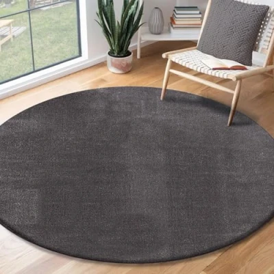 Abbildung von the carpet Teppich &quot;Relax round&quot;, rund, waschbarer Wohnzimmer modern rutschfest
