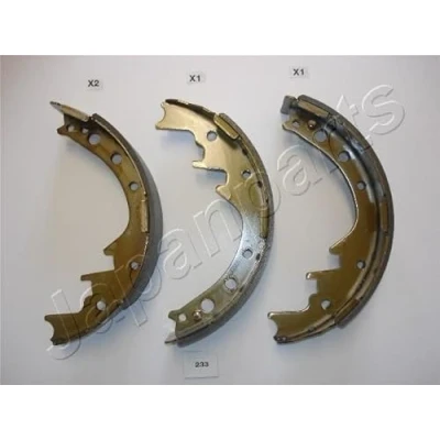 Abbildung von ASHIKA 55 02 233 Bremsbacken Hinterachse 255 58,2 TOYOTA: Hiace 1 Wagon, 3 Bus, HILUX 6 Pick up, VOLKSWAGEN: Taro