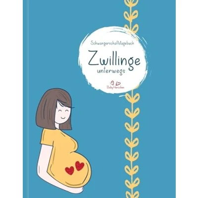 Abbildung von Schwangerschaftstagebuch Zwillinge unterwegs: Tagebuch für die Schwangerschaft mit Zwillingen 188 Seiten zum Eintragen und Ausfüllen