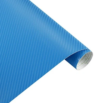 Abbildung von Könighaus (6,27/m2 Babyblau 3D Carbon Autofolie 300 x 152 cm blasenfrei mit Anleitung