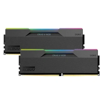 Abbildung von KLEVV CRAS V 32GB (2x16GB) DDR5 RGB Gaming RAM 6000MT/s PC5 48000 ungepuffertes Non ECC 1,35V CL30 Speichermodul Kit