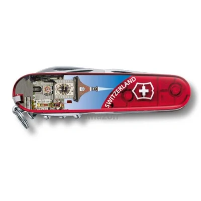 Abbildung von Victorinox Climber, Schweizer Taschenmesser, rot transparent, Swiss Army Knife, BERN