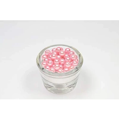 Abbildung von 50 Perlen 8mm hell rosa 150 // Kuststoffperlen Bastelperlen Drahtsterne Wachsperlen Perlenkette Kunstperlen