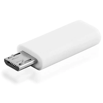 Abbildung von BestPlug 2.0 USB Adapter, Micro B Stecker männlich auf C Buchse Kupplung weiblich, High Speed, Weiß