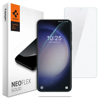 Abbildung von 2er Pack Samsung Galaxy S23 Plus Schutzfolien Spigen Neo Flex Screenprotector Duo Case Friendly Screenprotektor für das