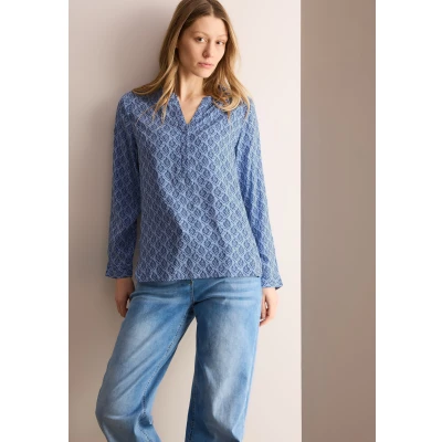 Abbildung von Cecil MIT Minimal Print Bluse, Damen, Größe: Small, Blau