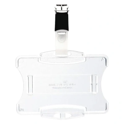 Abbildung von Durable Ausweiskartenhalter (für Betriebsausweis mit Clip, 87 x 54 mm (Innenmaß)) Packung à 25 Stück, transparent, 811819