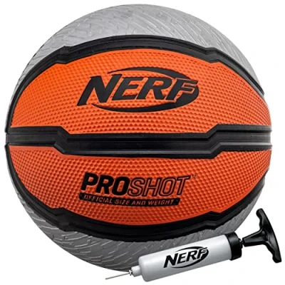 Abbildung von NERF Unisex, Teenager Proshot Basketball, schwarz/orange, Official
