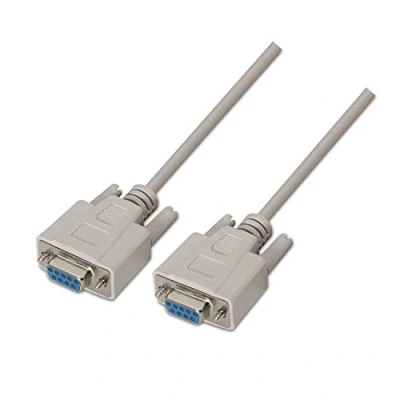 Abbildung von AISENS A112 0067 Null Modem Kabel, 1,8 m, für serielle Kommunikationsgeräte, Beige