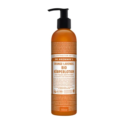 Abbildung von Dr. Bronner ́s BIO BODY Lotion 240ML Feuchtigkeitspflege orangelavendel, Damen, Größe: 240 ml, Orange lavendel
