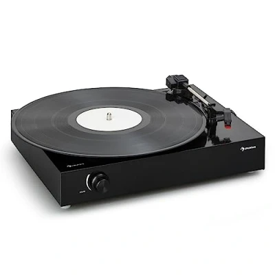 Abbildung von Auna Plattenspieler mit Lautsprecher, Do it Yourself Set, Retro Schallplattenspieler zur Selbst Montage, Moderner Home Audio Record Player, Vinyl für Schallplatten