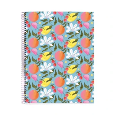 Abbildung von Miquelrius A4 Notizbuch (210 x 297 mm), 100 linierte Seiten, 70 g/m², fester Kartoneinband, 4 Farbbänder, Spiralbindung, Löcher, liniertes Notizbuch, schönes Schreibwaren, Blumenmuster