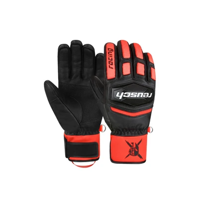 Abbildung von Reusch Erwachsene Fingerhandschuhe Worldcup Warrior Team warm, Winddicht, extra atmungsaktiv, Black/Fluo Red