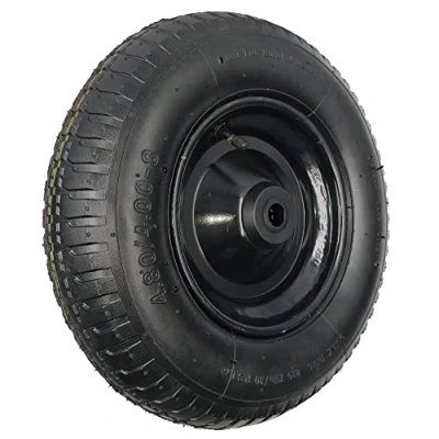 Abbildung von shivler Schubkarrenrad 4.80/400 8 2PR Rad Reifen Luftrad Ø 400 mm Ersatzrad Gartenkarre Luftreifen mit Ventil