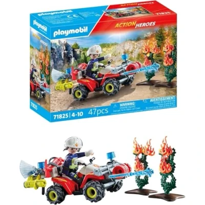 Abbildung von Playmobil® Feuerwehr Quad löscht Heckenbrand (71825), Playmobil Action Heroes Konstruktions Spielset, (47 St)