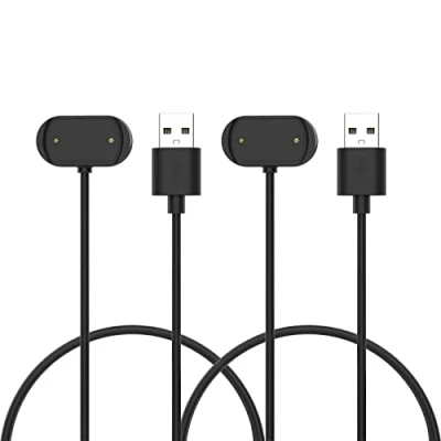 Abbildung von MoKo 2 Stück Ladegerät Kompatibel mit Amazfit GTR 4/3/3 Pro/GTS 4/3/T Rex 2, Tragbare Magnetisches Ladestation USB Ladekabel Kabel 100cm, Schwarz