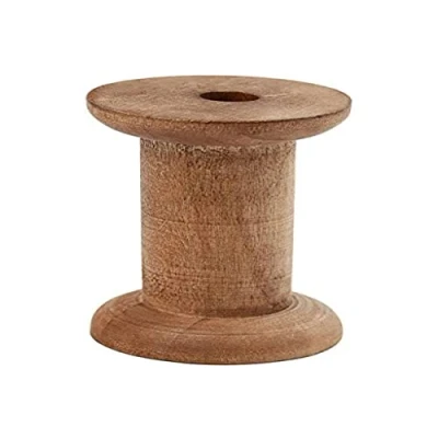 Abbildung von Creativ 100263 Holzspule, 30 mm Kern, Lochgröße 10 mm, Spulengröße: 70 braun, Stück