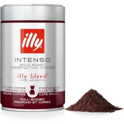 Abbildung von illy Gemahlener Kaffee für Filterkaffee INTENSO, intensive Röstung 250 g Dose