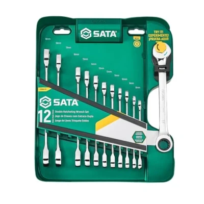Abbildung von SATA 12 teiliges Doppelratschenschlüssel Satz, metrisch ST09066 02