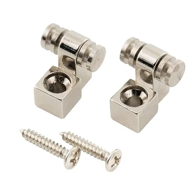 Abbildung von Musiclily Pro Stahl Rollen Saitenniederhalter Roller String Trees für Strat/Tele Style E Gitarre, Nickel (2er Set)