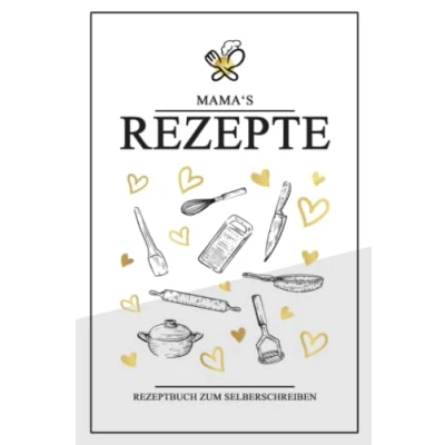 Abbildung von Mamas Rezepte Rezeptbuch zum Selberschreiben: DIY Rezeptheft A5 Ausfüllen / Mama Geheimrezepte Kochbuch und Backbuch Sammlung Lieblingsrezepte Geschenkidee