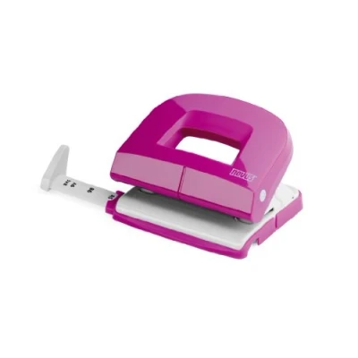 Abbildung von Novus E 216 Locher (16 Blatt Lochleistung, mit Anschlagschiene, für Büro und Schreibtisch) Pink glänzend