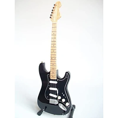 Abbildung von Miniatur Gitarre Stratocaster Blackie David Gilmour Pink Floyd