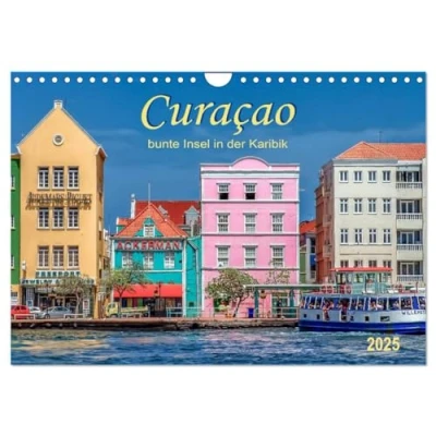 Abbildung von Curaçao bunte Insel in der Karibik (Wandkalender 2025 DIN A4 quer), CALVENDO Monatskalender