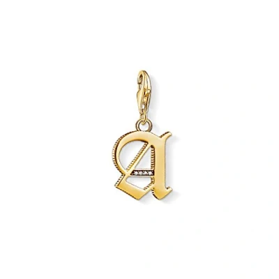 Abbildung von Thomas Sabo Damen Charm Anhänger A Buchstabe Club 925 Sterling Silber 1607 414 39